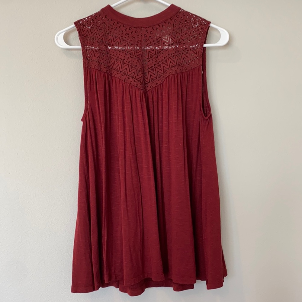 Cute High Neck Red/Maroon Tank from Loft